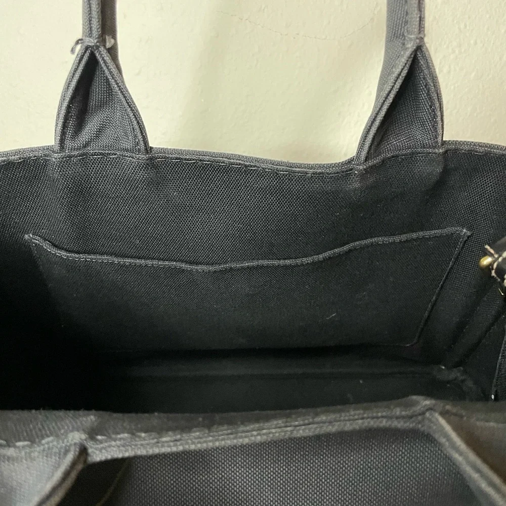 Prada Canapa Canvas tote bag jacquard 2way in black - Picture 10 of 13